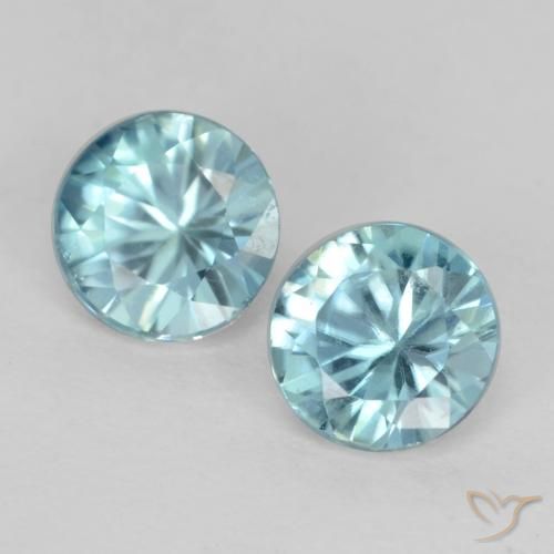 1.03 ct Blue Zircon, 4.4 mm Diamond Cut From Cambodia, Photo A