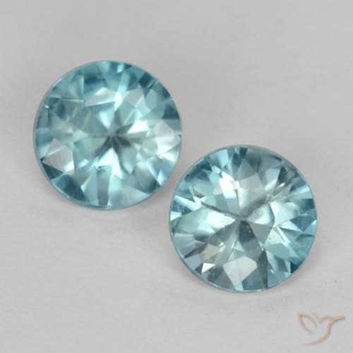 0.93 ct Blue Zircon, 4.5 mm Diamond Cut From Cambodia, Photo A
