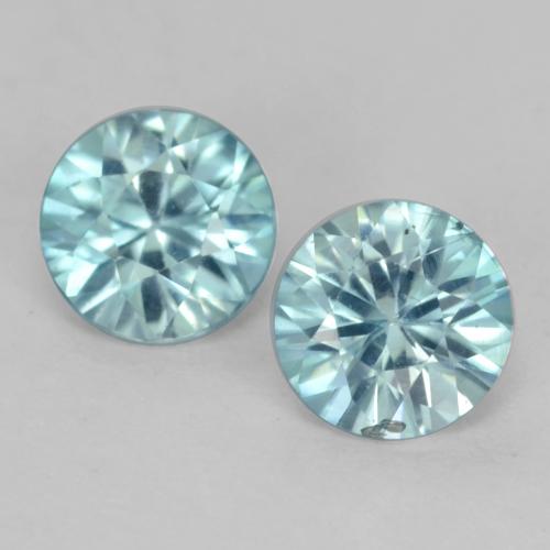 Teal Zircon Gem - 0.5ct Diamond-Cut (ID: 541215)