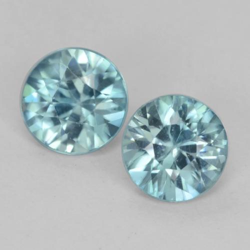 Teal Zircon Gem - 0.5ct Diamond-Cut (ID: 541216)