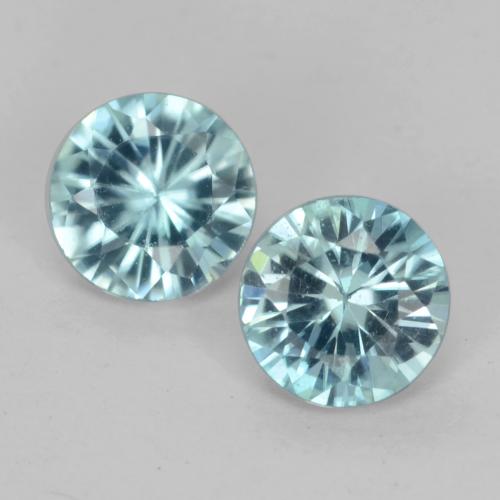 Небесно Голубой Циркон Камень - 0.5ct Бриллиантовая Огранка (ID: 541222)