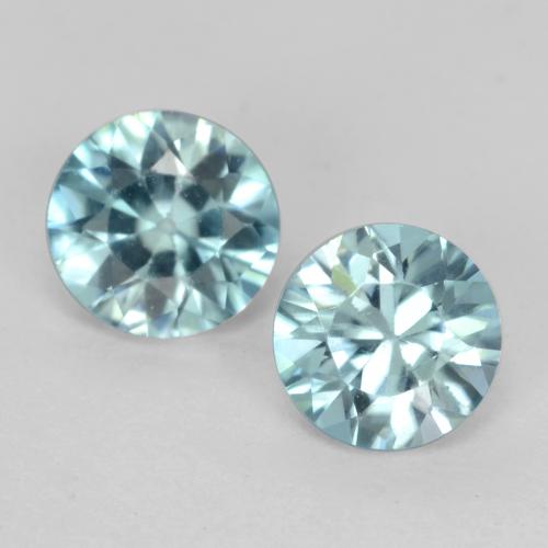 Azul Cielo Circón Gema - 0.5ct Corte Diamante (ID: 541223)
