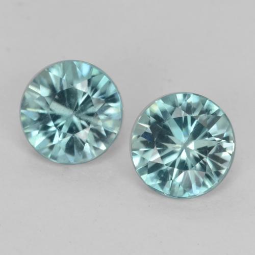 Intense Aqua Blue Циркон Камень - 0.5ct Бриллиантовая Огранка (ID: 541224)