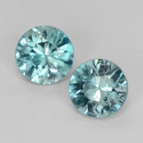 Teal Zircon Gem - 0.5ct Diamond-Cut (ID: 541225)