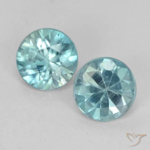 1.05 ct Blue Zircon, 4.5 mm Diamond Cut From Cambodia, Photo A