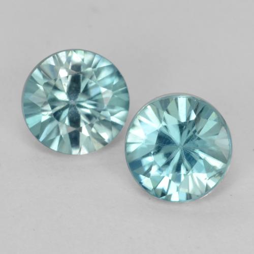 Bleu clair Zircon gemme - 0.5ct Diamant de coupe (ID: 541229)