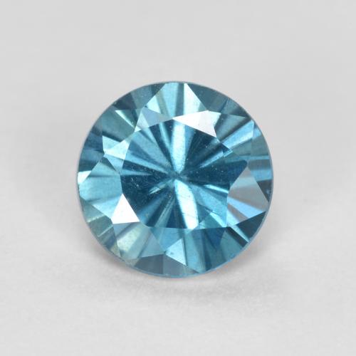 Medium Blue Zircon Gem - 0.6ct Diamond-Cut (ID: 557149)