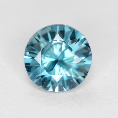 Deep Aqua Blue Циркон Камень - 0.5ct Бриллиантовая Огранка (ID: 557157)