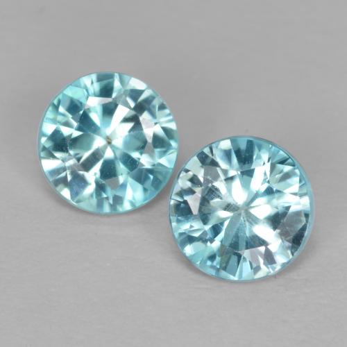 Bleu clair Zircon gemme - 0.5ct Diamant de coupe (ID: 557164)