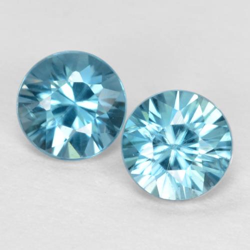 Aqua Blue Zircon Gem - 0.5ct Diamond-Cut (ID: 557236)