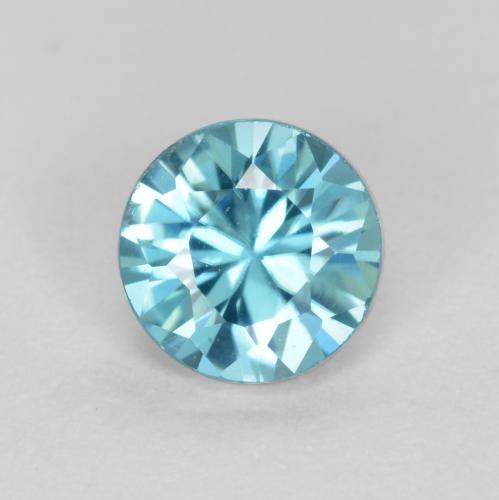 Deep Aqua Blue Zircon Gem - 0.6ct Diamond-Cut (ID: 557452)