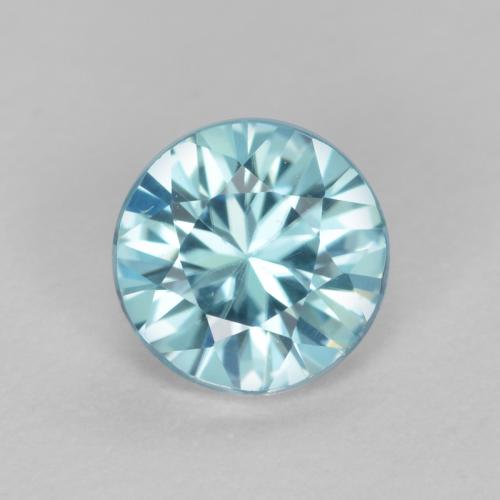 Свисс-Блю Циркон Камень - 0.6ct Бриллиантовая Огранка (ID: 557453)