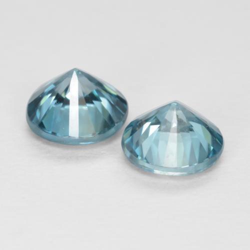 Zircon Gemstones in 4.5 mm Size for Sale, Zircon Stones in Greenish Blue Color
