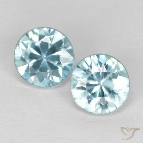 1.16 ct Blue Zircon, 4.6 mm Diamond Cut From Cambodia, Photo A