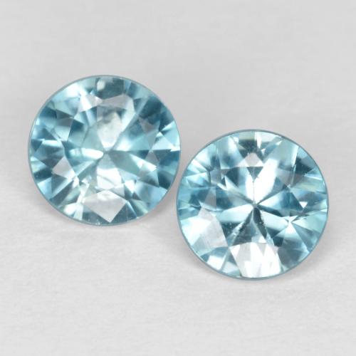 Light Blue Zircon Gem - 0.5ct Diamond-Cut (ID: 557611)
