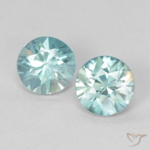 0.79 ct Blue Zircon, 4.1 mm Diamond Cut From Cambodia, Photo A