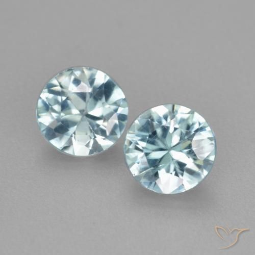 1 ct Blue Zircon, 4.6 mm Diamond Cut From Cambodia, Photo A