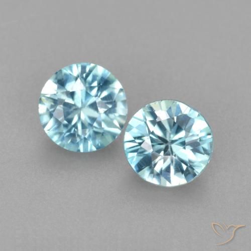 0.9 ct Blue Zircon, 4.4 mm Diamond Cut From Cambodia, Photo A