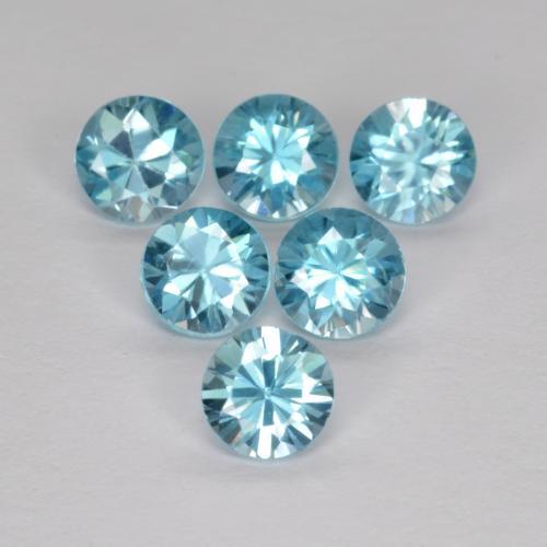 Light Sky Blue Zirkon Edelstein - 0.5ct Diamanten-Schliff (ID: 568296)