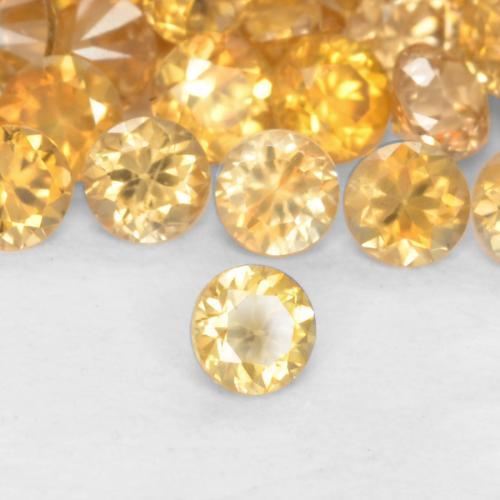0.52 ctw Golden Zircon Stones, Natural Zircon in Diamond-Cut Shape for Sale