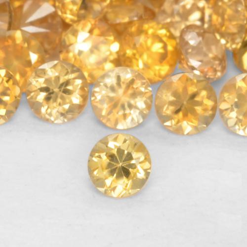 0.21 ctw Golden Zircon Gemstones, Zircon Gems in Diamond-Cut Shape for Sale.