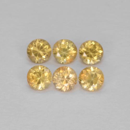 Dorado claro Circón Gema - 0.1ct Corte Diamante (ID: 590934)