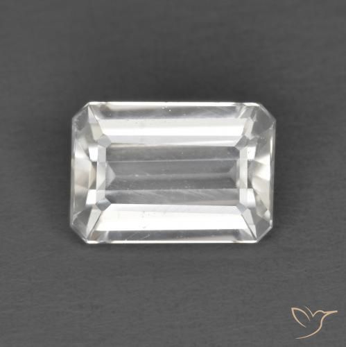 1.41 ct White Zircon, 7.1 x 4.9 mm Octagon Cut From Cambodia, Photo A