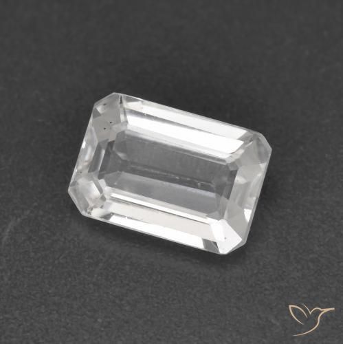 1.41 ct White Zircon Stone, Natural Zircon in Octagon Step Cut Shape for Sale