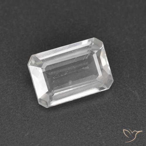 1.22 ct White Zircon Stone, Natural Zircon in Octagon Step Cut Shape for Sale
