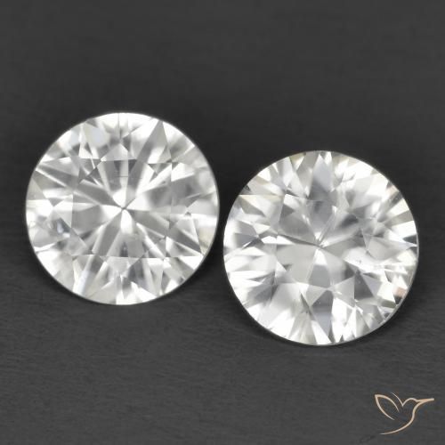 2.06 ct White Zircon, 6.1 mm Diamond Cut From Cambodia, Photo A
