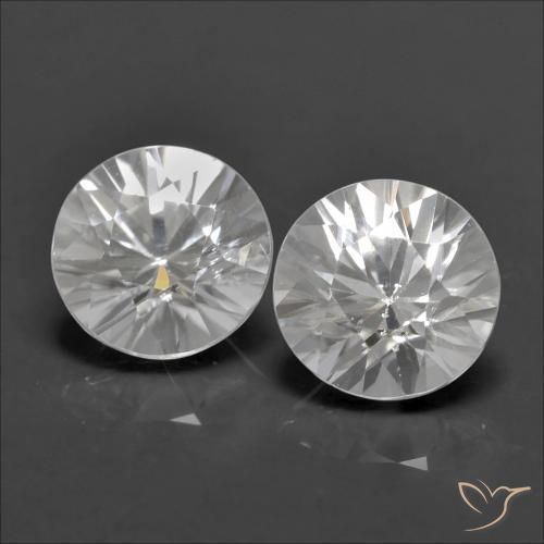 2.54 ctw White Zircon Stones, Natural Zircon in Diamond-Cut Shape for Sale