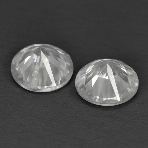 Zircon Gemstones in 6 mm (calibrated) Size for Sale, Zircon Stones in White Color