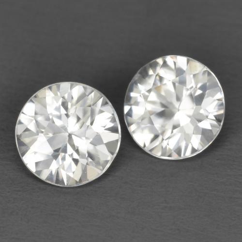 White Zircon Gem - 0.7ct Diamond-Cut (ID: 594591)