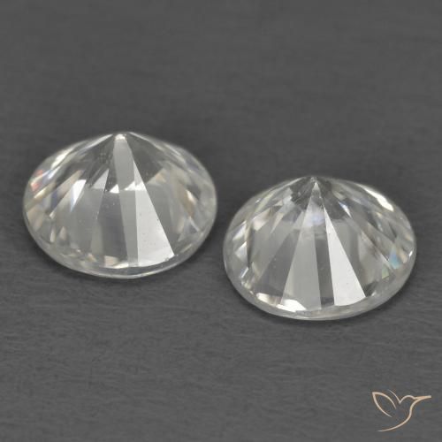 Zircon Gemstones in 5 mm (calibrated) Size for Sale, Zircon Stones in White Color