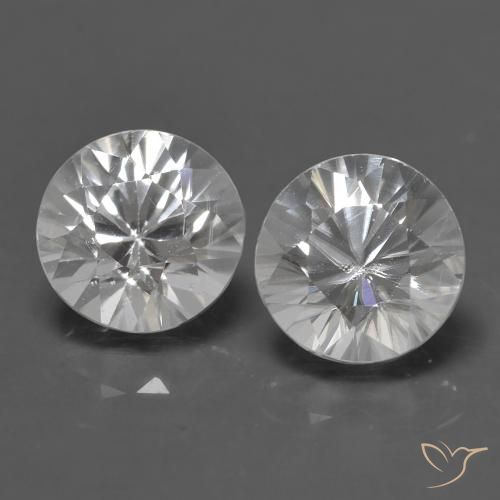 1.50ctw Natural White Zircon, Round, VS