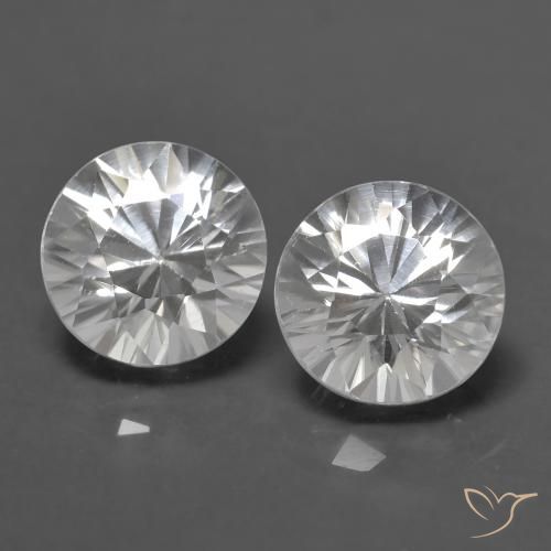1.57 ct White Zircon, 5 mm Diamond Cut From Cambodia, Photo A