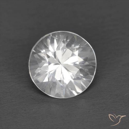 1.24 ct White Zircon Stone, Natural Zircon in Diamond-Cut Shape for Sale