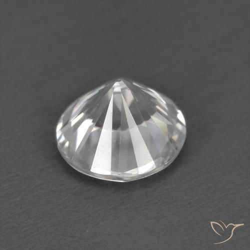 Zircon Gemstone in 6 mm (calibrated) Size for Sale, Zircon Stone in White Color