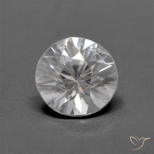 1.26ct Natural White Zircon, Round, VS