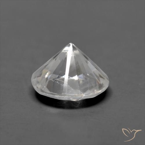 Zircon Gemstone in 6 mm (calibrated) Size for Sale, Zircon Stone in White Color