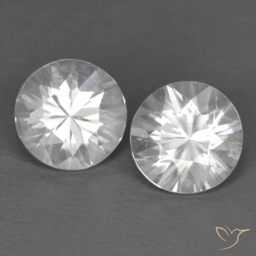 2.56 ct White Zircon, 6 mm Diamond Cut From Cambodia, Photo A