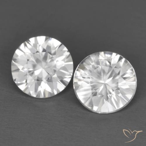 2.27ctw Natural White Zircon, Round, VVS