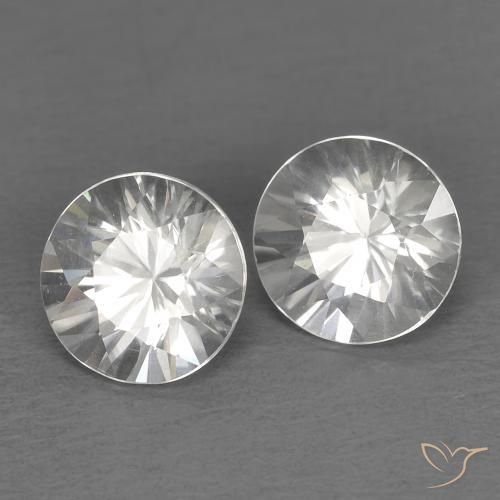 1.45 ct White Zircon, 5 mm Diamond Cut From Cambodia, Photo A