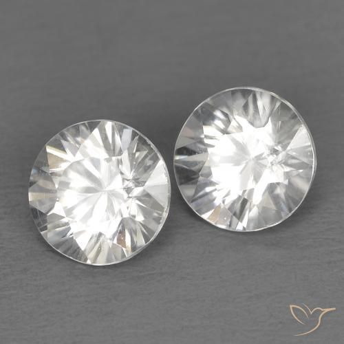 1.50 ctw White Zircon Stones, Natural Zircon in Diamond-Cut Shape for Sale