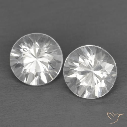 1.54 ct White Zircon, 5 mm Diamond Cut From Cambodia, Photo A