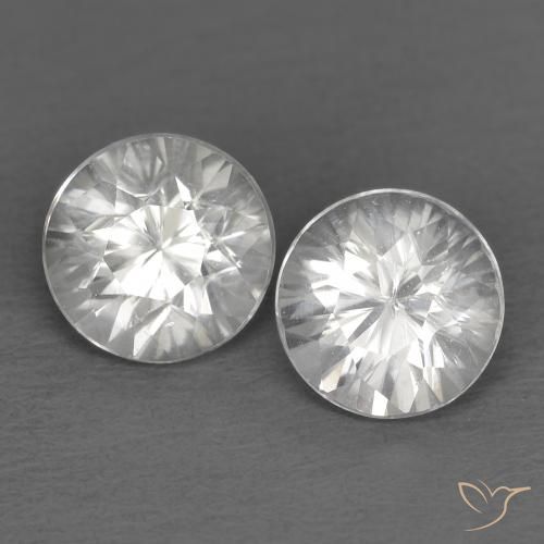 1.66 ct White Zircon, 5 mm Diamond Cut From Cambodia, Photo A