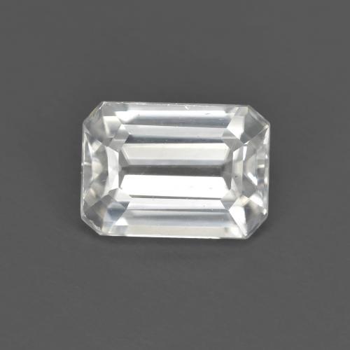 White Zircon Gem - 1.5ct Octagon Step Cut (ID: 607791)