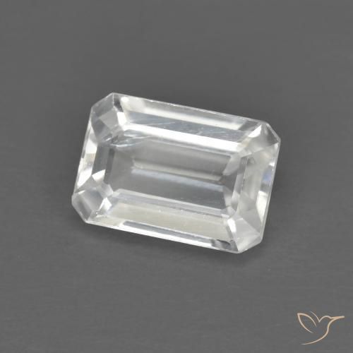 1.45 ct White Zircon Stone, Natural Zircon in Octagon Step Cut Shape for Sale