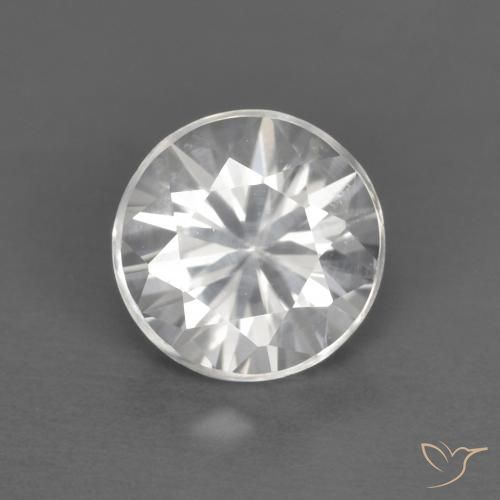 1.24ct Natural White Zircon, Round, VVS