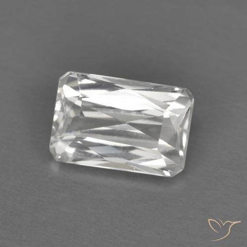 1.32 ct White Zircon Stone, Natural Zircon in Octagon / Scissor Cut Shape for Sale